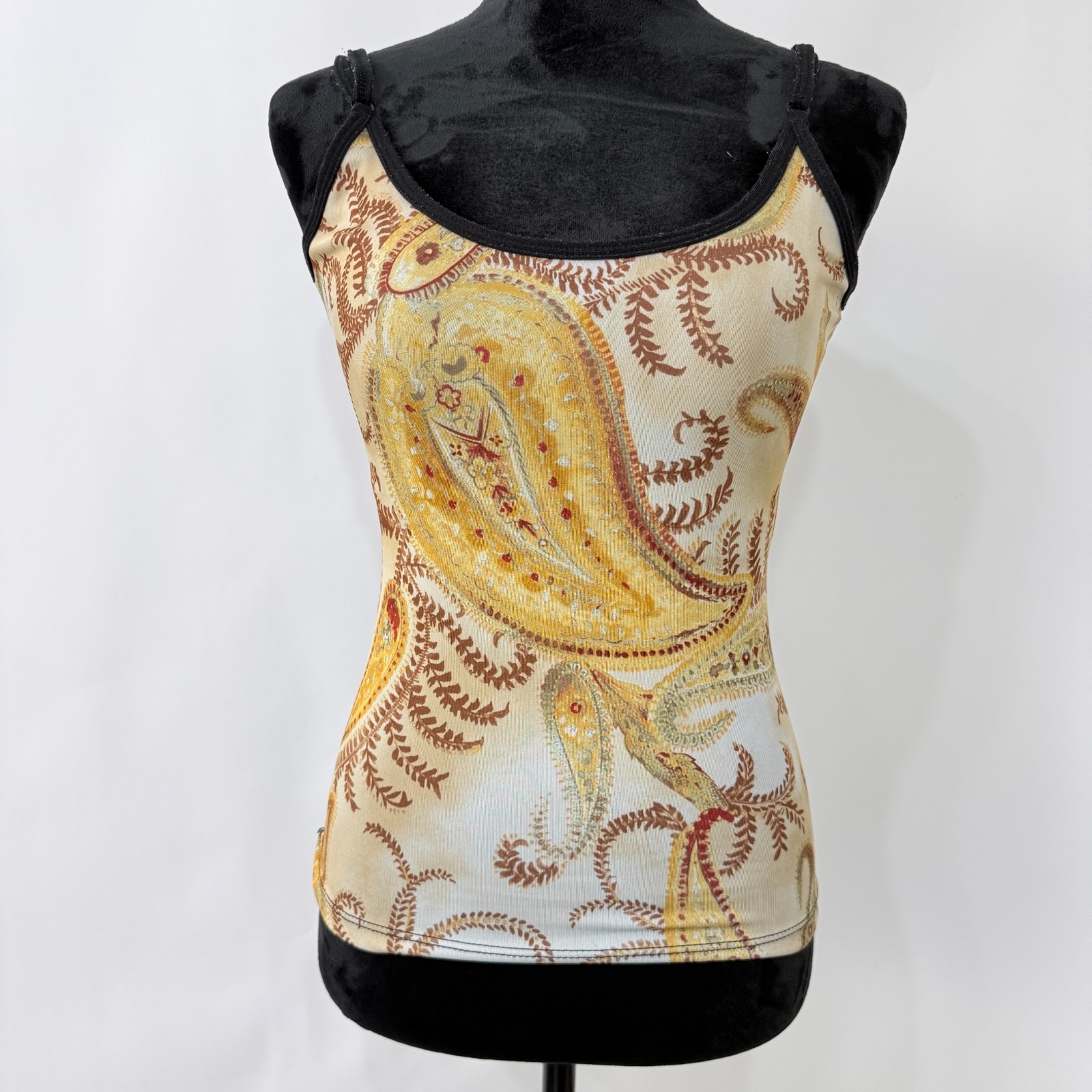 Vintage Y2k Latitude Paisley Fairy Grunge Cami Top Fit Xs/S Fitted Cinched Indie